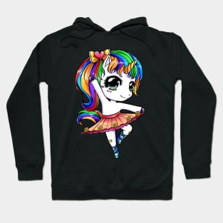 Cute Magical Unicorn Ballet Dance Gift For Ballerina Hoodie